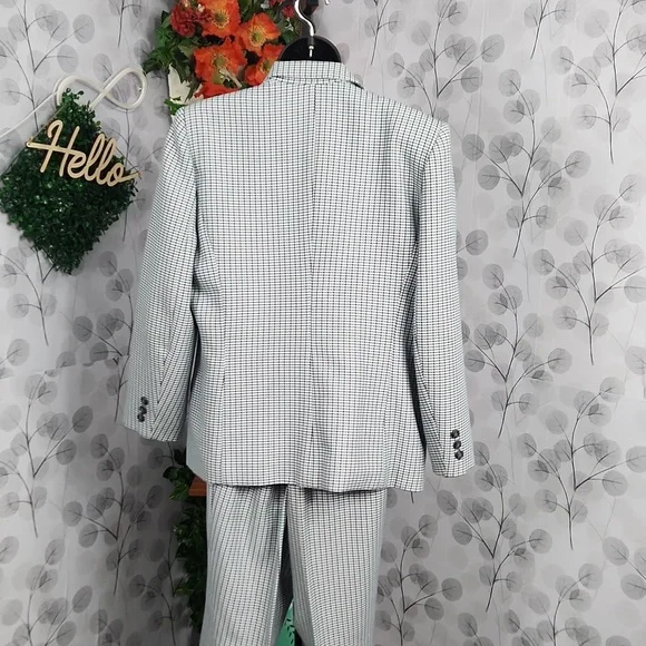 Haberdashery Houndstooth Blazer and Trousers Pant Suit - 14 Petite - Picture 9 of 16